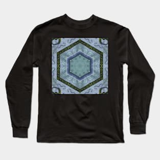 Abstract Sci-fi bio-tech Kaleidoscope pattern (Seamless) 10 Long Sleeve T-Shirt